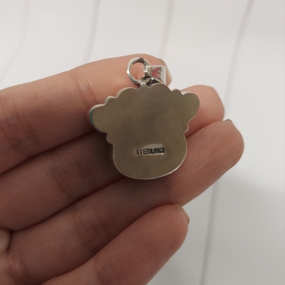 Natural KingmanTurquoise Paw Print Pendant - Picture 6 of 8